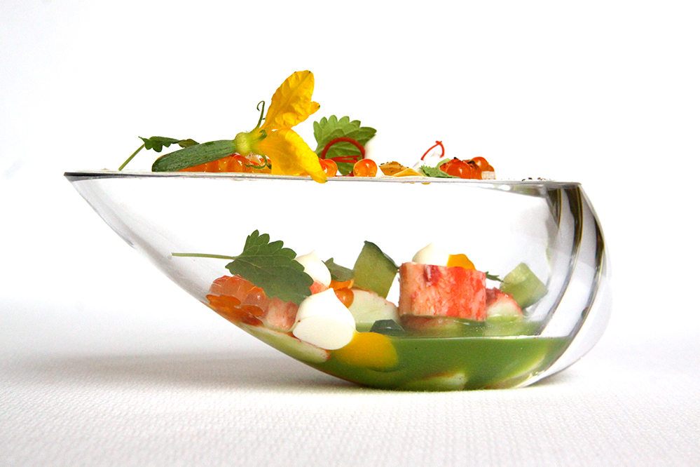 Alaskan King Crab, kalamansi, cucumber and lemon balm